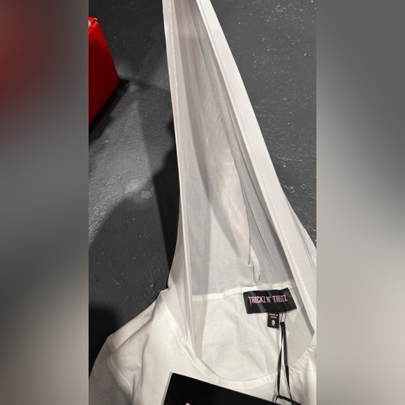 Dolls Kill White Top with Black Accents - Picture 3 of 3